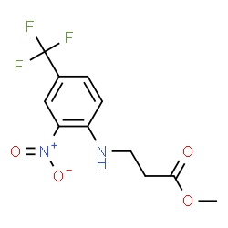 ChemSpider 2D Image | Methyl N-[2-nitro-4-(trifluoromethyl)phenyl]-beta-alaninate | C11H11F3N2O4