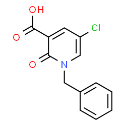 ChemSpider 2D Image | 1-Benzyl-5-chloro-2-oxo-1,2-dihydro-3-pyridinecarboxylic acid | C13H10ClNO3