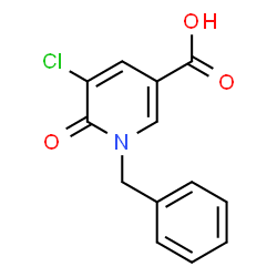 ChemSpider 2D Image | 1-Benzyl-5-chloro-6-oxo-1,6-dihydro-3-pyridinecarboxylic acid | C13H10ClNO3