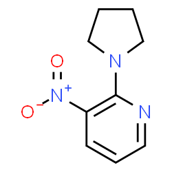 ChemSpider 2D Image | 3-Nitro-2-(1-pyrrolidinyl)pyridine | C9H11N3O2