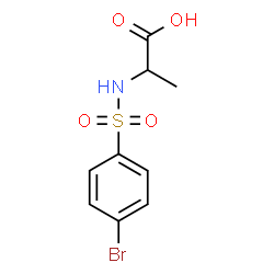ChemSpider 2D Image | N-[(4-Bromophenyl)sulfonyl]alanine | C9H10BrNO4S