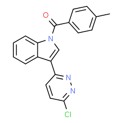 ChemSpider 2D Image | [3-(6-Chloro-3-pyridazinyl)-1H-indol-1-yl](4-methylphenyl)methanone | C20H14ClN3O