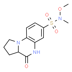 ChemSpider 2D Image | N-Methoxy-N-methyl-4-oxo-1,2,3,3a,4,5-hexahydropyrrolo[1,2-a]quinoxaline-7-sulfonamide | C13H17N3O4S