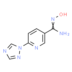 ChemSpider 2D Image | N'-Hydroxy-6-(1H-1,2,4-triazol-1-yl)-3-pyridinecarboximidamide | C8H8N6O