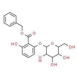 ChemSpider 2D Image | Benzyl 2-(hexopyranosyloxy)-6-hydroxybenzoate | C20H22O9