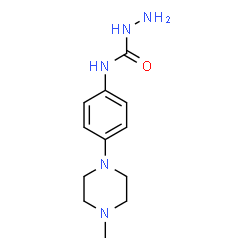 ChemSpider 2D Image | N-[4-(4-Methyl-1-piperazinyl)phenyl]hydrazinecarboxamide | C12H19N5O