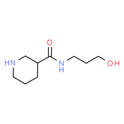 ChemSpider 2D Image | N-(3-Hydroxypropyl)-3-piperidinecarboxamide | C9H18N2O2