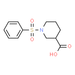 ChemSpider 2D Image | 1-Phenylsulfonylpiperidine-3-carboxylic acid | C12H15NO4S
