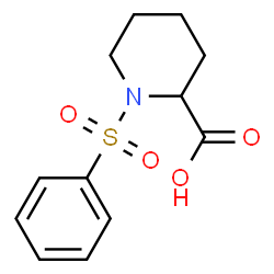 ChemSpider 2D Image | 1-(Phenylsulfonyl)-2-piperidinecarboxylic acid | C12H15NO4S