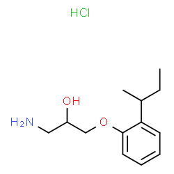 ChemSpider 2D Image | 1-Amino-3-(2-sec-butylphenoxy)-2-propanol hydrochloride (1:1) | C13H22ClNO2