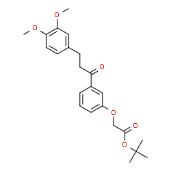 ChemSpider 2D Image | tert-Butyl {3-[3-(3,4-dimethoxyphenyl)propanoyl]phenoxy}acetate | C23H28O6