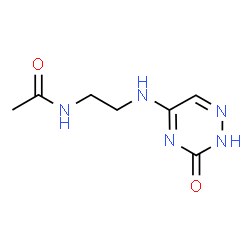 ChemSpider 2D Image | N-{2-[(3-Oxo-2,3-dihydro-1,2,4-triazin-5-yl)amino]ethyl}acetamide | C7H11N5O2