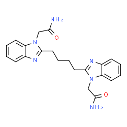 ChemSpider 2D Image | 2,2'-[1,4-Butanediylbis(1H-benzimidazole-2,1-diyl)]diacetamide | C22H24N6O2