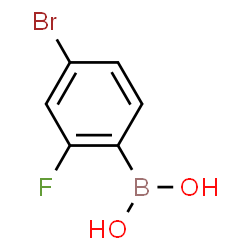 ChemSpider 2D Image | 4-Bromo-2-fluorophenylboronic acid | C6H5BBrFO2