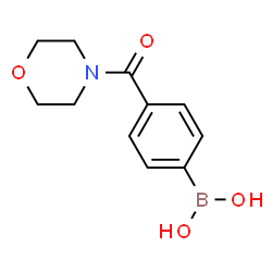 ChemSpider 2D Image | 4-(Morpholine-4-carbonyl)phenylboronic acid | C11H14BNO4