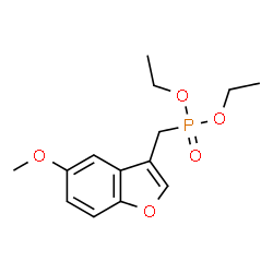 ChemSpider 2D Image | Diethyl [(5-methoxy-1-benzofuran-3-yl)methyl]phosphonate | C14H19O5P