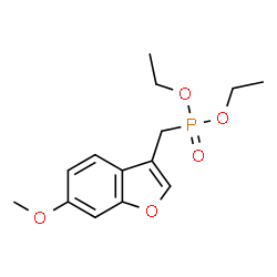 ChemSpider 2D Image | Diethyl [(6-methoxy-1-benzofuran-3-yl)methyl]phosphonate | C14H19O5P