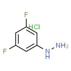 ChemSpider 2D Image | 3,5-Difluorophenylhydrazine hydrochloride | C6H7ClF2N2