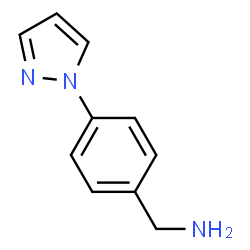 ChemSpider 2D Image | 4-(1H-PYRAZOL-1-YL)BENZYLAMINE | C10H11N3