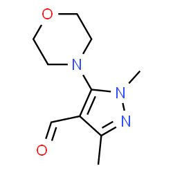 ChemSpider 2D Image | 1,3-DIMETHYL-5-MORPHOLINO-1H-PYRAZOLE-4-CARBALDEHYDE | C10H15N3O2