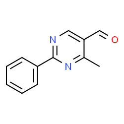ChemSpider 2D Image | 4-Methyl-2-phenyl-5-pyrimidinecarbaldehyde | C12H10N2O