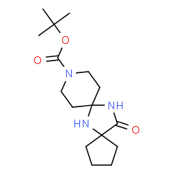 ChemSpider 2D Image | 2-Methyl-2-propanyl-14-oxo-6,10,13-triazadispiro[4.1.5.2]tetradecan-10-carboxylat | C16H27N3O3