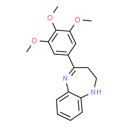 ChemSpider 2D Image | 4-(3,4,5-Trimethoxyphenyl)-2,3-dihydro-1H-1,5-benzodiazepin | C18H20N2O3