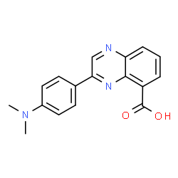 ChemSpider 2D Image | 3-(4-(Dimethylamino)phenyl)quinoxaline-5-carboxylic acid | C17H15N3O2