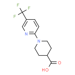 ChemSpider 2D Image | 1-[5-(trifluoromethyl)-2-pyridyl]piperidine-4-carboxylic acid | C12H13F3N2O2
