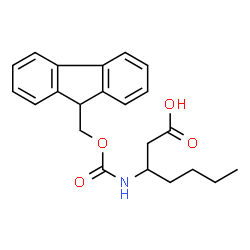 ChemSpider 2D Image | 3-(9-H-Fluoren-9-ylmethoxycarbonylamino)-heptanoic acid | C22H25NO4