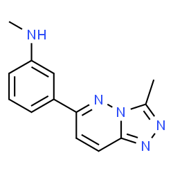 ChemSpider 2D Image | N-Methyl-3-(3-methyl[1,2,4]triazolo[4,3-b]pyridazin-6-yl)aniline | C13H13N5