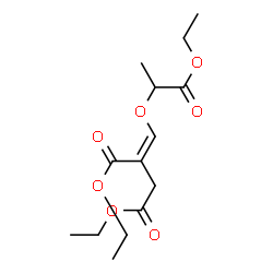 ChemSpider 2D Image | Diethyl (2Z)-2-{[(1-ethoxy-1-oxo-2-propanyl)oxy]methylene}succinate | C14H22O7