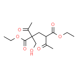 ChemSpider 2D Image | Diethyl 2,4-diacetyl-2-(hydroxymethyl)pentanedioate | C14H22O7