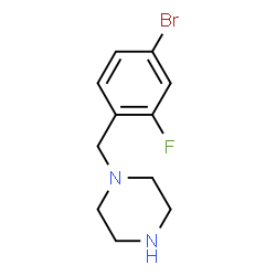 ChemSpider 2D Image | 1-(4-Bromo-2-fluorobenzyl)piperazine | C11H14BrFN2