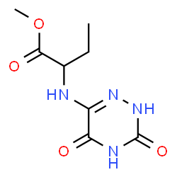 ChemSpider 2D Image | Methyl 2-[(3,5-dioxo-2,3,4,5-tetrahydro-1,2,4-triazin-6-yl)amino]butanoate | C8H12N4O4
