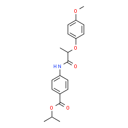 ChemSpider 2D Image | Isopropyl 4-{[2-(4-methoxyphenoxy)propanoyl]amino}benzoate | C20H23NO5