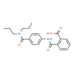 ChemSpider 2D Image | 2-{[4-(Dipropylcarbamoyl)phenyl]carbamoyl}benzoic acid | C21H24N2O4