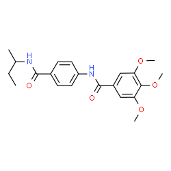 ChemSpider 2D Image | N-[4-(sec-Butylcarbamoyl)phenyl]-3,4,5-trimethoxybenzamide | C21H26N2O5