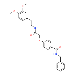 ChemSpider 2D Image | N-Benzyl-4-(2-{[2-(3,4-dimethoxyphenyl)ethyl]amino}-2-oxoethoxy)benzamide | C26H28N2O5