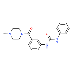 ChemSpider 2D Image | 1-{3-[(4-Methyl-1-piperazinyl)carbonyl]phenyl}-3-phenylurea | C19H22N4O2