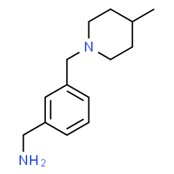 ChemSpider 2D Image | {3-[(4-methylpiperidino)methyl]phenyl}methanamine | C14H22N2