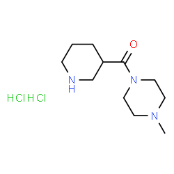 ChemSpider 2D Image | (4-methylpiperazino)(3-piperidinyl)methanone dihydrochloride | C11H23Cl2N3O