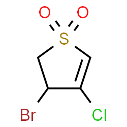 ChemSpider 2D Image | 3-Bromo-4-chloro-2,3-dihydrothiophene 1,1-dioxide | C4H4BrClO2S