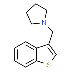 ChemSpider 2D Image | 1-(1-Benzothiophen-3-ylmethyl)pyrrolidine | C13H15NS