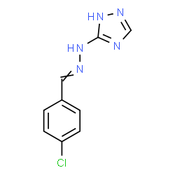 ChemSpider 2D Image | 5-[2-(4-Chlorobenzylidene)hydrazino]-1H-1,2,4-triazole | C9H8ClN5