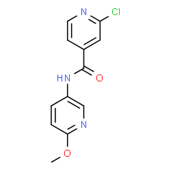 ChemSpider 2D Image | 2-Chloro-N-(6-methoxy-3-pyridinyl)isonicotinamide | C12H10ClN3O2