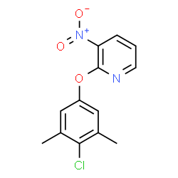 ChemSpider 2D Image | 2-(4-CHLORO-3,5-DIMETHYLPHENOXY)-3-NITROPYRIDINE | C13H11ClN2O3