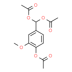 ChemSpider 2D Image | (4-Acetoxy-3-methoxyphenyl)methylene diacetate | C14H16O7