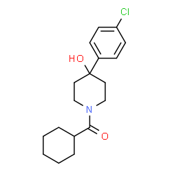 ChemSpider 2D Image | [4-(4-chlorophenyl)-4-hydroxypiperidino](cyclohexyl)methanone | C18H24ClNO2