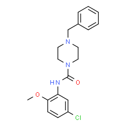 ChemSpider 2D Image | 4-Benzyl-N-(5-chloro-2-methoxyphenyl)-1-piperazinecarboxamide | C19H22ClN3O2